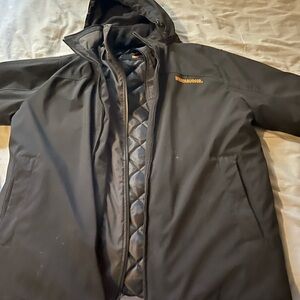 Winward Black Performance Jacket with Quilted Insulation